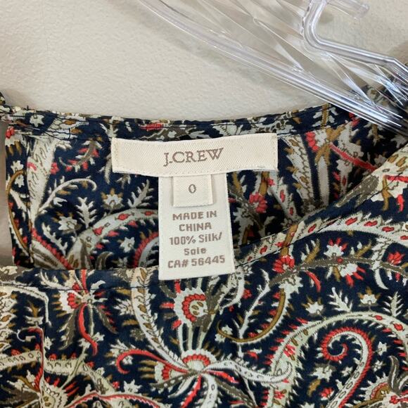 J.CREW SILK TALITHA FEATHER PAISLEY PULLOVER - Picture 4 of 6
